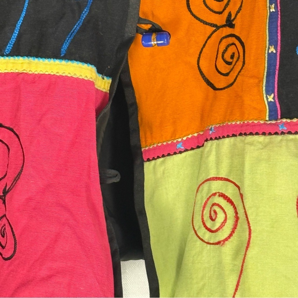 Indigo Moon Patchwork Embroidered Jacket Women's … - image 2